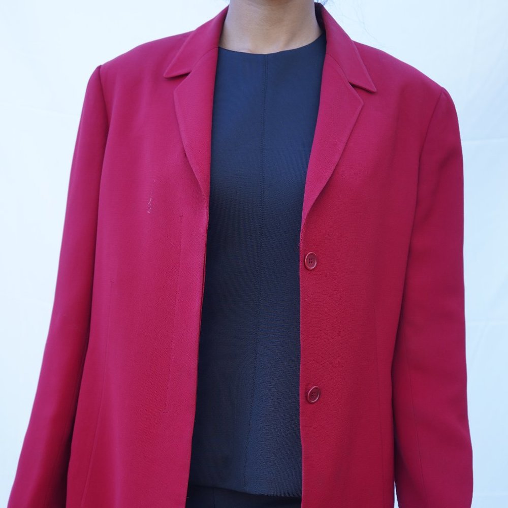 Red Anne Klein Suit Jacket